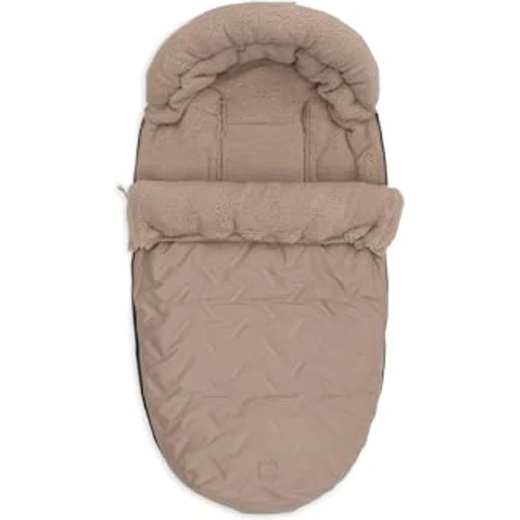 Jollein Fußsack, wasserabweisend mit kuscheligem Teddyfleece, 92 cm, grau – Bild 2