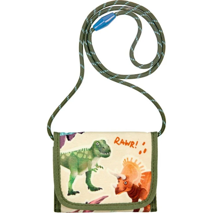 COPPENRATH DIE SPIEGELBURG Brustbeutel Dino Friends - Kinder, mit Klarsichtfach und abnehmbarer Kordel - Recyceltes Polyester - Dino - Multicolor – Bild 1