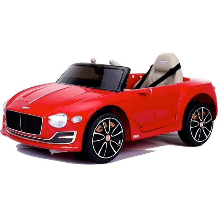 TPFLiving Elektro-Kinderauto Bentley EXP 12, rotes Sportwagen für Kinder ab 3 Jahren, 12V mit Fernbedienung, 2 Motoren, Musik- und MP3-Funktion, LED-Leuchten