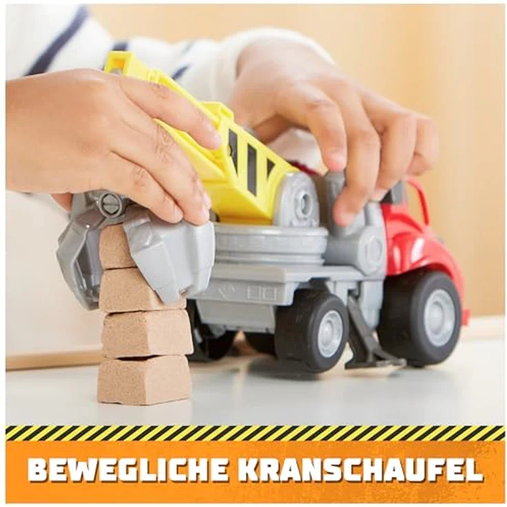 Spin Master Rubble & Crew, Kran-Baufahrzeug Solid Charger mit dreh- und ausfahrbarem Ausleger, inkl. abnehmbarer Spielfigur, für Kinder ab 3 Jahren – Bild 4