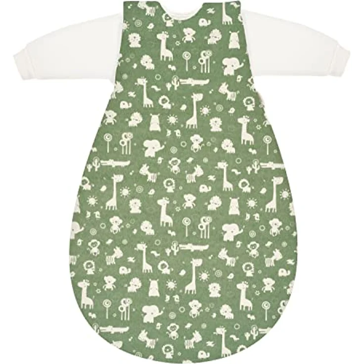 Alvi Baby Mäxchen Original Babyschlafsack 3-teilig, Außensack & Zwei Innensäcke, Kinderschlafsack mitwachsend, atmungsaktiv, Ganzjahresschlafsack (Granite Animals, 62/68) – Bild 2