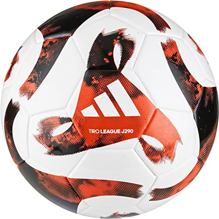 Adidas Unisex Kids Ball (Laminated) Tiro Junior 290 League Football, White/Black/Team Solar Orange, HT2424, 4 – Bild 1