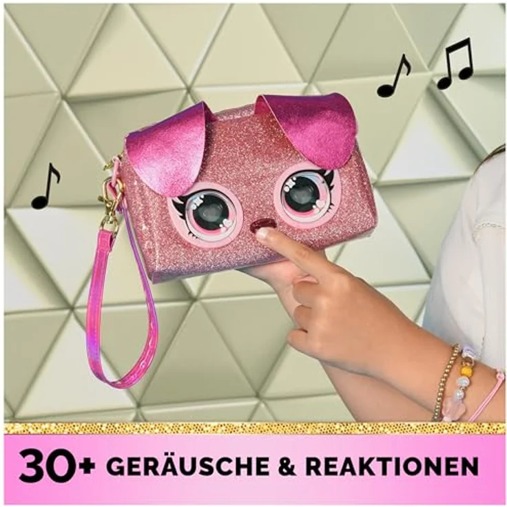 Purse Pets Clutch Dazzling Diva Hündchen - Kindertasche und Spielzeug in einem, die Augen leuchten in Regenbogenfarben, für Kinder ab 4 Jahren – Bild 2