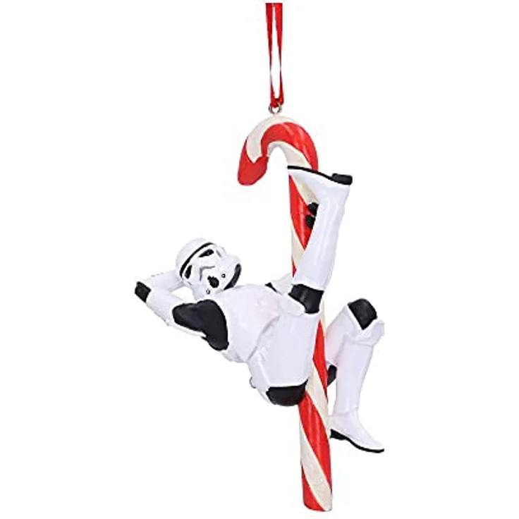 Nemesis Now Original Stormtrooper Christbaumanhänger, 12 cm, handbemalt mit Candy Cane Design – Bild 2
