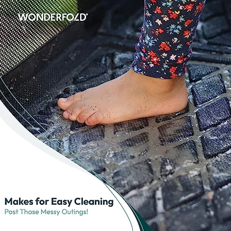 WonderFold Allwettermatte Black, robuste, wasserabweisende Matte mit rutschfester Oberfläche und erhöhten Rändern für W2 Modelle – Bild 6