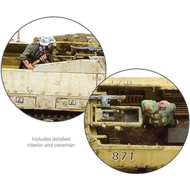 Warlord Games SD.KFZ 251/9 Ausf D (Stummel) Half-Track, Modellfahrzeug für den Zweiten Weltkrieg mit Bolzenaktion Mechanik – Bild 5
