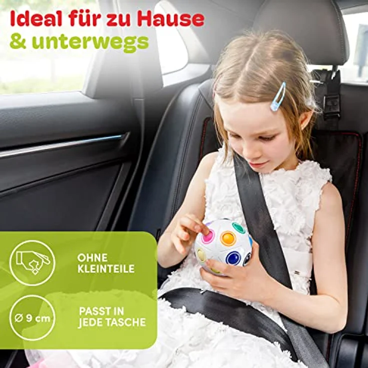 CUBIDI® Original Regenbogenball mit 19 Kugeln - Groß | Geschicklichkeitsspiel für Kinder und Erwachsene | Spannendes Knobelspiel für Mädchen und Jungen ab 6 Jahren – Bild 6