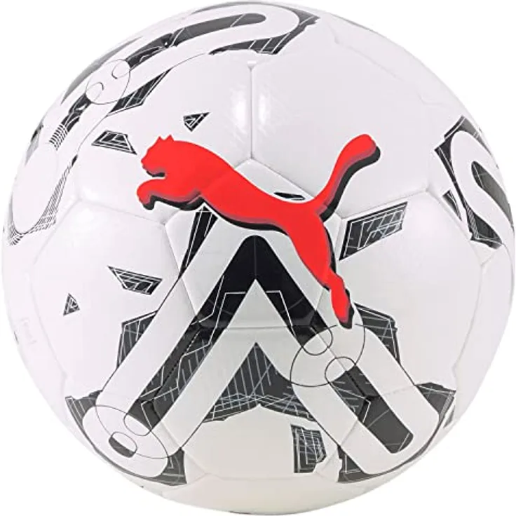 PUMA Orbita 6 Ms Trainingsbälle, White Black Red, 5