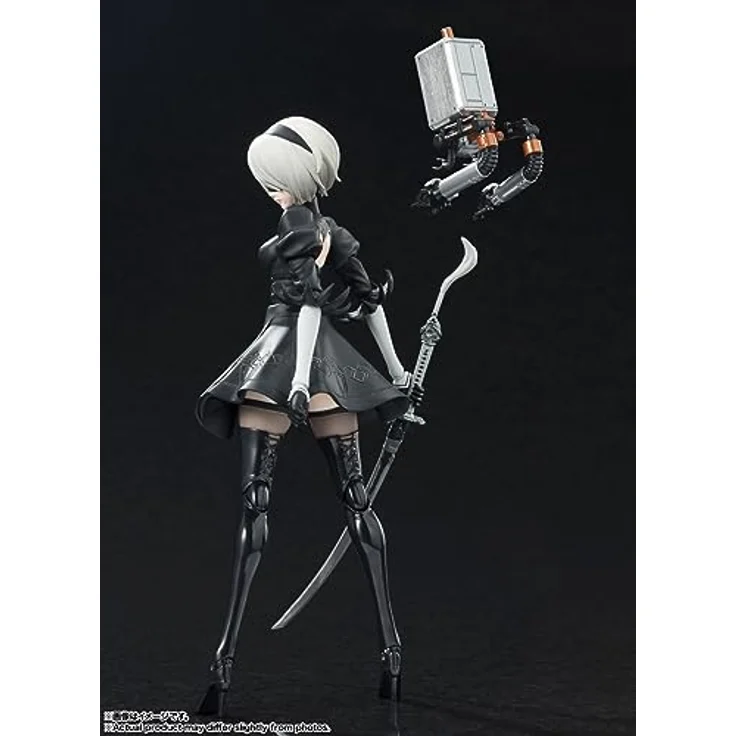 Bandai Tamashii Nations NieR: Automata S.H. Figuarts Actionfigur 2B, 15 cm mit Zubehör und Austauschteilen – Bild 3