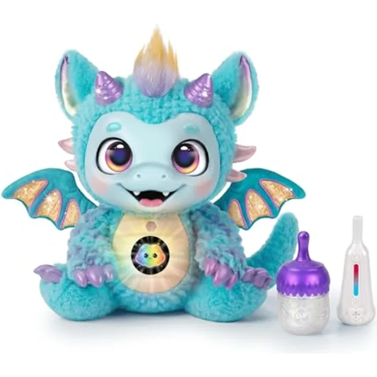 Little Live Pets My Magical Dragon – Skye, interaktives Plüschtier mit über 60 Geräuschen und Reaktionen, 26,8 cm, 5 Spieloptionen und Zubehör zum Pflegen, ab 4 Jahren