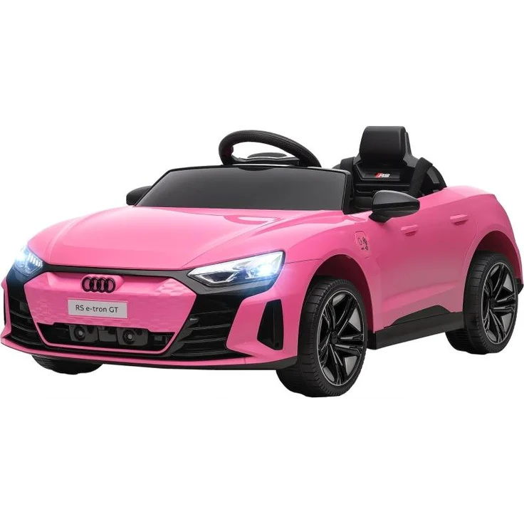 Aiorber Kinder Elektroauto 12V, Rosa mit 2,4 GHz Fernbedienung, 2 Motoren, 4 gefederte Räder, Hupe, Scheinwerfer und Musik, für 3-5 Jahre