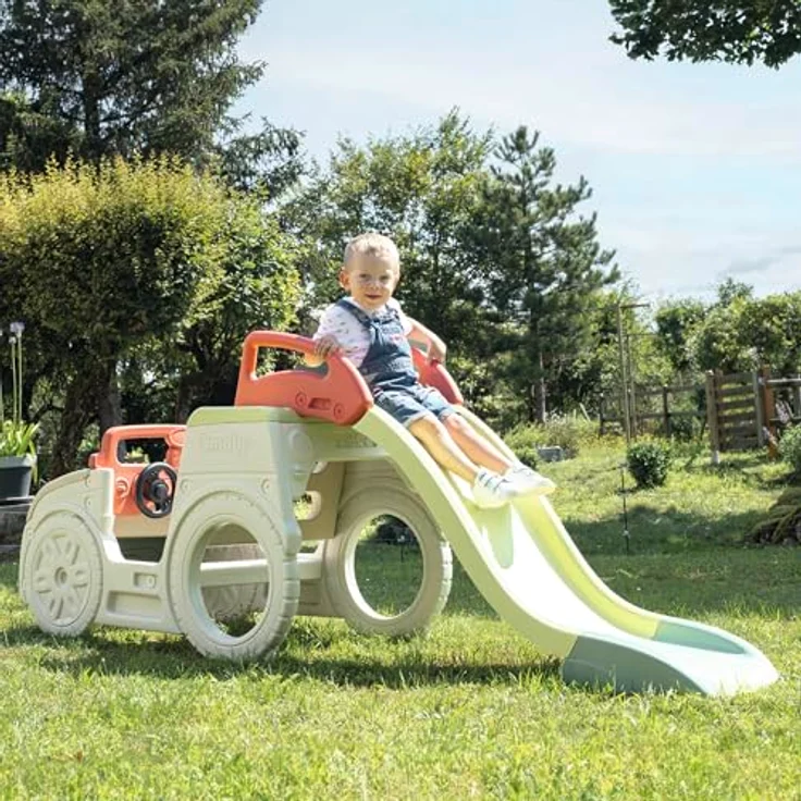 Smoby Life Adventure Car, Spielauto mit Lenkrad, Rutsche und Sandkasten aus 78% Recyclingmaterial, ab 18 Monate – Bild 4