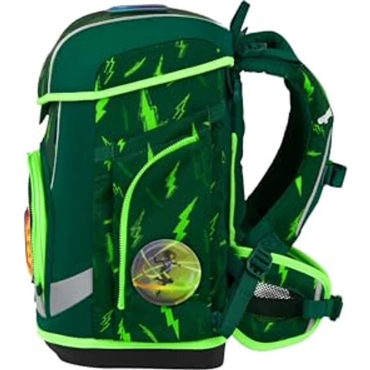 ergobag cubo Light Set, ergonomischer Schulranzen, extra leicht 860 g, 5-teiliges Set mit Turnbeutel und Kletties, recycelte Materialien – Bild 5