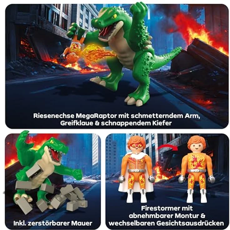 PLAYMOBIL Heroes Helden-Showdown mit Riesenechse, actionreiches Spielzeugset mit beweglicher Riesenechse und durchbrechbarer Mauer, ab 4 Jahren, 71831 – Bild 4