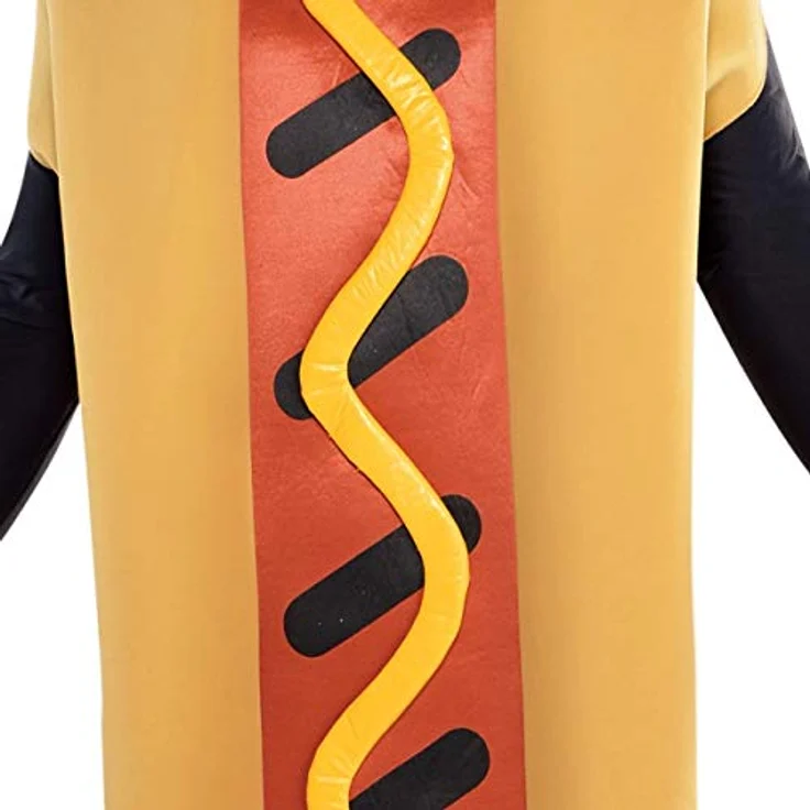 Kostüm Hot Dog Herren Polyester braun/schwarz Größe M/L – Bild 2