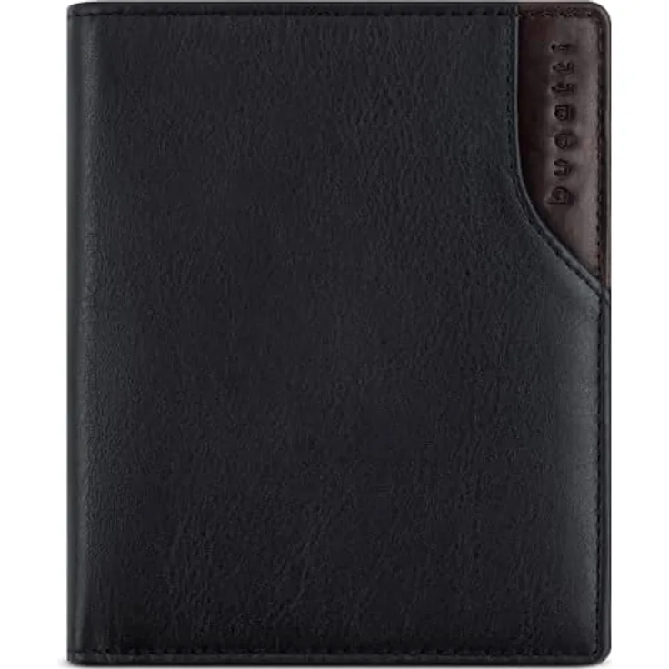 bugatti Corso Deluxe Hochformat, RFID-Schutz aus echtem Leder, schwarz