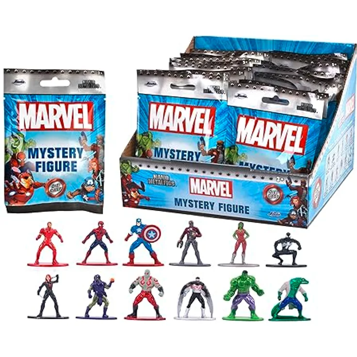 Jada Toys 253221016 - Marvel Nanofiguren Blind Pack - Marvel Metall Sammlerfiguren im Blind Pack, 4 cm, Ab 3 Jahren, Zufällige Auswahl