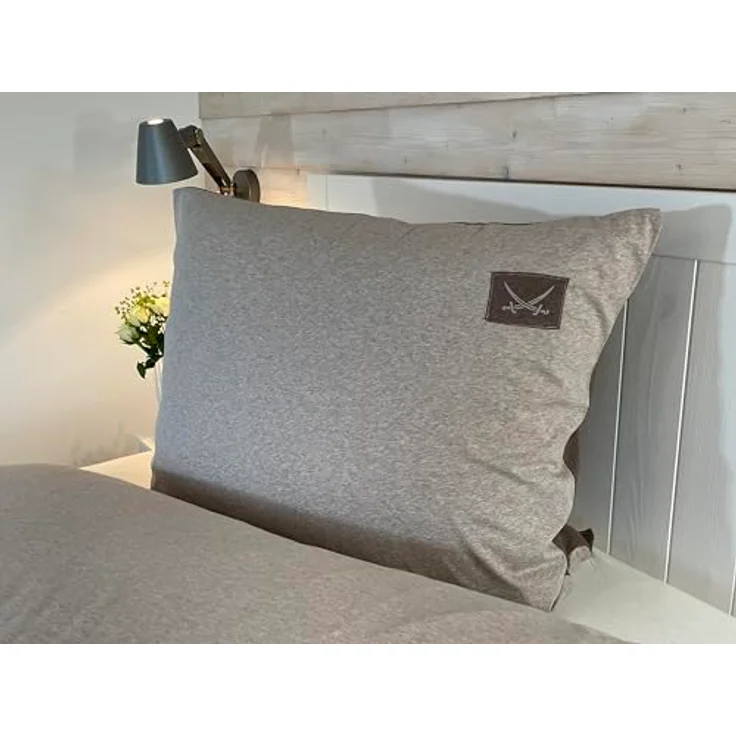 Sansibar Bettwäsche-Set Jersey Melange 135x200 cm, 2-teilig mit Kissenbezug 80x80 cm, 100% Baumwolle, temperaturausgleichend, mit Reißverschluss, hautfreundlich und pflegeleicht – Bild 3