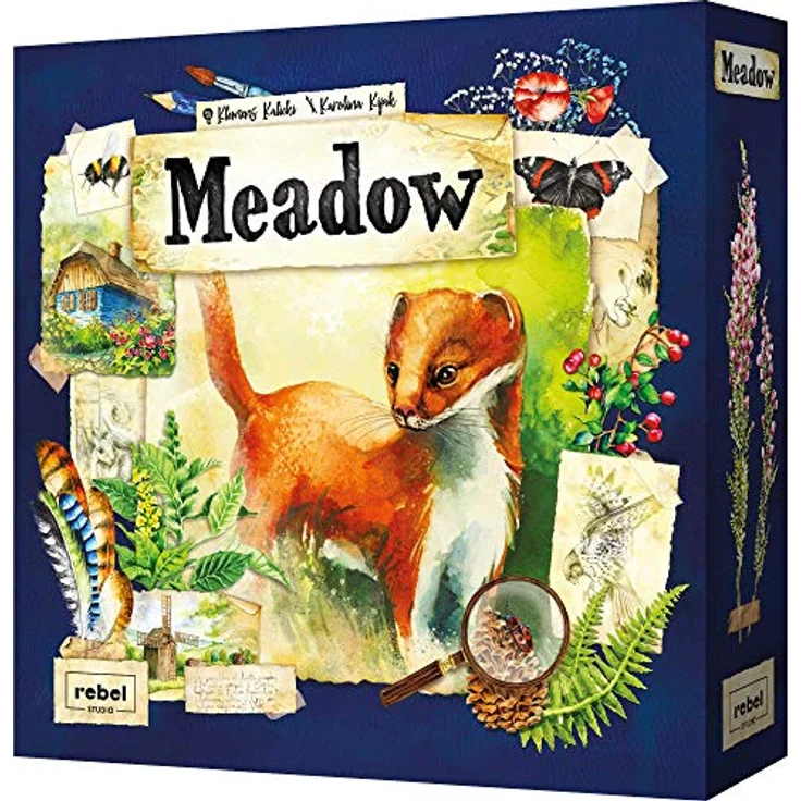 Asmodee Meadow - Brettspiel für 1-4 Spieler, ab 10 Jahren, italienische Ausgabe mit über 200 handgemalten Karten und strategischem Icon-Management – Bild 1