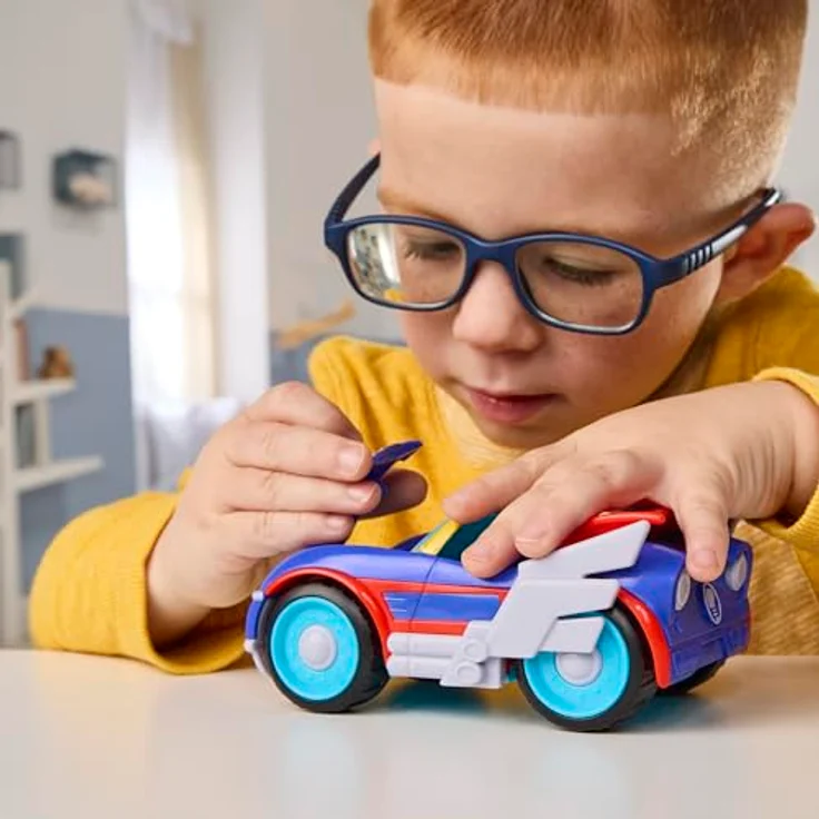 Hasbro Marvel Iron Man und Thor Donner Rennwagen Set, 3 Fahrzeuge mit posierbarem Thor und abnehmbarem 2-in-1 Zubehör – Bild 7
