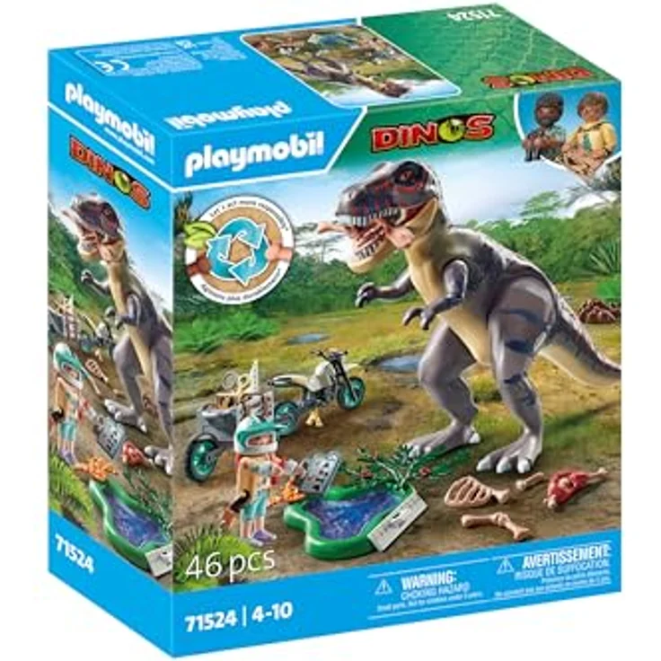 Playmobil® Konstruktions-Spielset T-Rex-Spurensuche (71524), Dinos, (46 St), Made in Europe – Bild 3