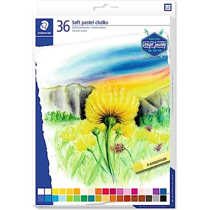 STAEDTLER 2430 Soft-Pastellkreide, Kreidemarker mit 10 mm Strichbreite, 36 brillante Farben, Künstlerqualität – Bild 1