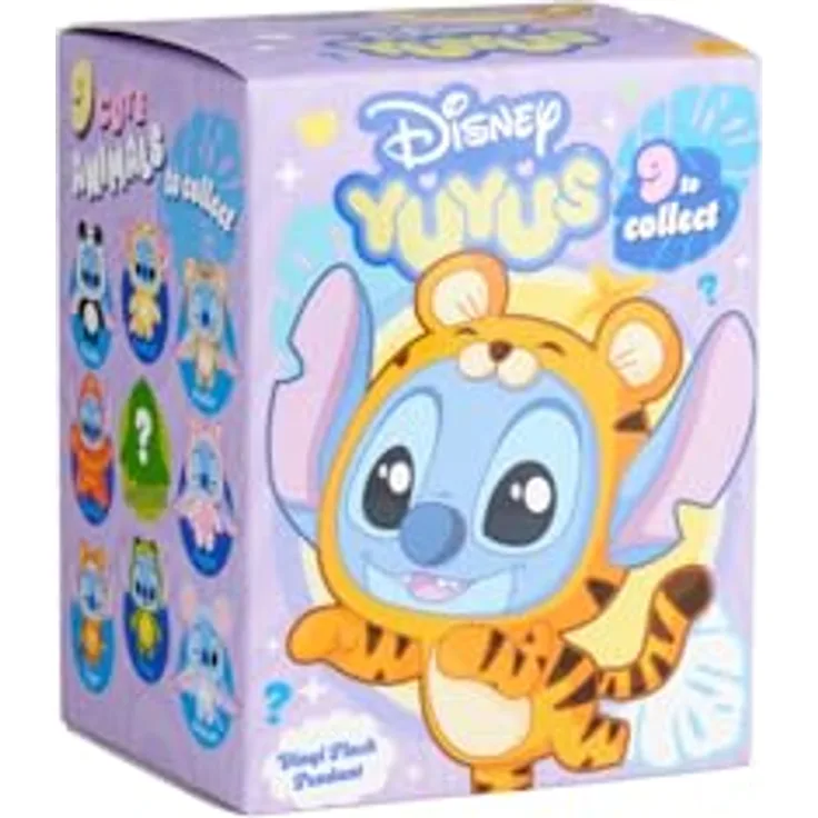 Simba Disney YuYus Stitch – Plüsch-Vinyl-Charms, 9 tierische Designs im Blindbox-Format, ca. 12 cm, mit Karabiner, Sammelfigur für Kinder & Fans