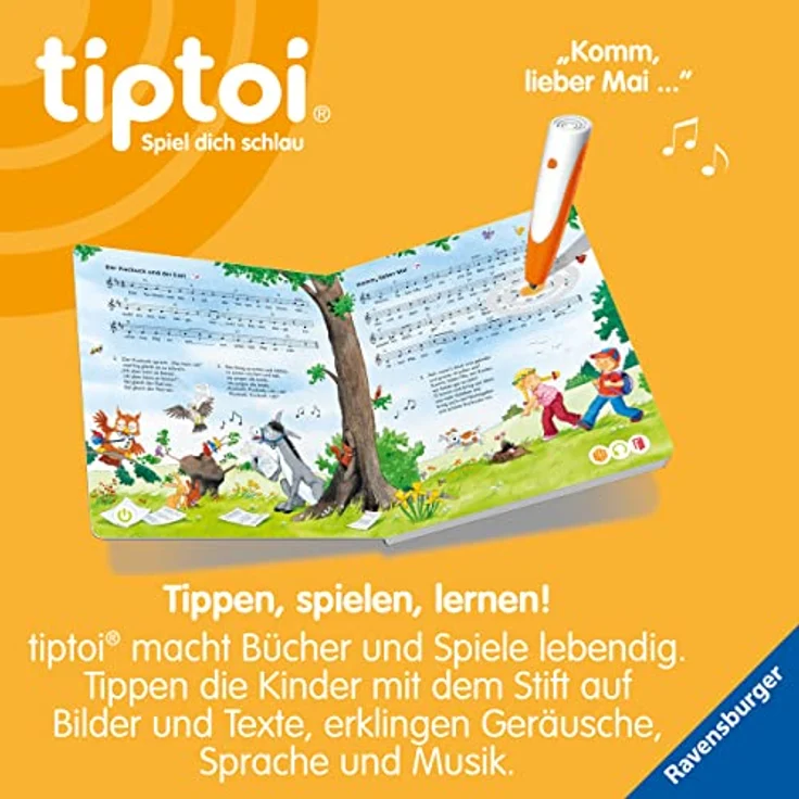 Ravensburger tiptoi® Buch - Meine schönsten Kinderlieder - Interaktives Kinderbuch mit beliebten Melodien und Klängen – Bild 4