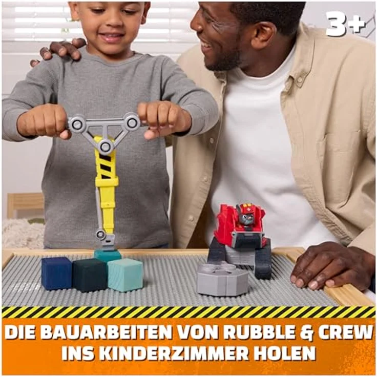 Spin Master Rubble & Crew - Chargers 2-in-1 Mega Kran, 25 cm mit abnehmbarer Baggerkralle, Presslufthammer und Charger Hundefigur, authentisches Design – Bild 5