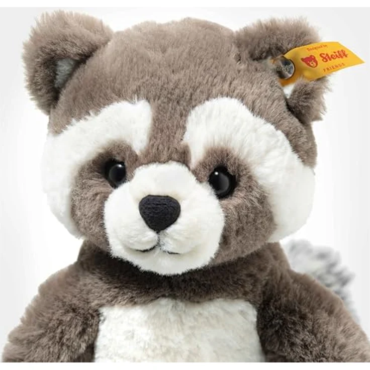 Steiff Pedro Waschbär 23cm, braun/weißes Kuscheltier aus kuschelweichem Plüsch, stabil mit Granulatgewicht, waschmaschinenfest – Bild 3