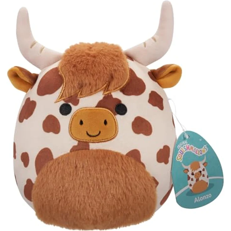 Squishmallows SQCR05392 - Alonzo die Hochlandkuh 19 cm, offizielles Jazwares Plüsch, superweiches Kuscheltier – Bild 1