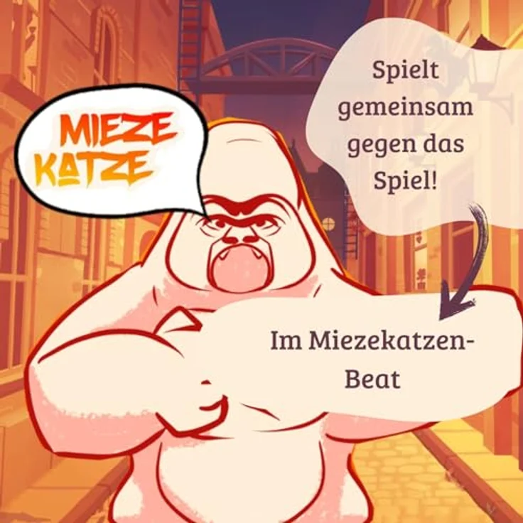 Edition Spielwiese Miezekatze, Brettspiel für Familien und Partys, kooperative Kommunikationsspiele mit Quietsche-Katze und Stoffmäusen – Bild 2
