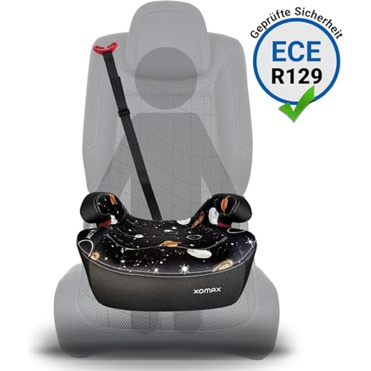 XOMAX Kindersitzerhöhung KBH313 mit ISOFIX, gepolstert, ECE R129, für 6 bis 12 Jahre, sportliches Design mit Armlehnen – Bild 6