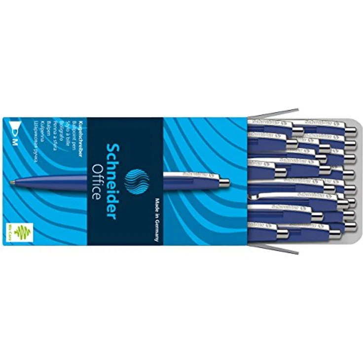 Schneider Kugelschreiber Office Blau, 2x 20 Stück mit Jumbospitze Medium (M), langlebig und alltagstauglich, blau – Bild 3