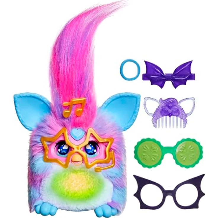 Furby Vibes Blue Razz, interaktives Plüschspielzeug mit 3 Modi und stylbarem Haar, für Mädchen & Jungen ab 6 Jahren – Bild 1