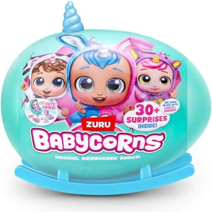 ZURU Babycorns GroÃ Kuscheltier mit 30 Überraschungen, magische Lichter und Geräusche
