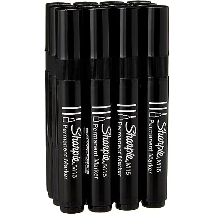 Sharpie M15 Permanentmarker | Patronenspitze | schwarz | 12er Box