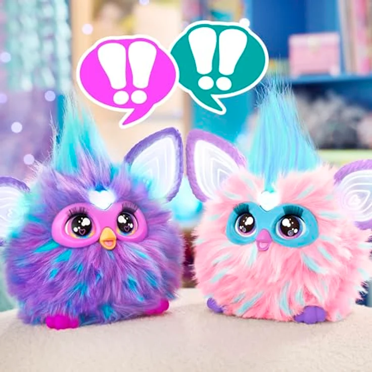 Hasbro Furby Pink, interaktives Plüschtier mit über 600 Reaktionen, 20 cm, rosa & hellblau – Bild 10