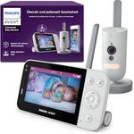 PHILIPS Avent SCD951/26, Connected Videophone mit HD-Kamera, WLAN, Infrarot-Nachtsicht, Schrei-Erkennung, Gegensprechfunktion und 12 Stunden Akkulaufzeit im Eco-Modus