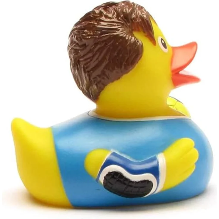 Duckshop Badeente - personalisierbar (Handball Ente) mit individuellem Wunschtext, 8 cm, Vinyl – Bild 4