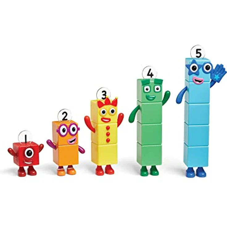 Learning Resources HM95356-UK Freunde Fünf, Offizielles Sammelspielzeug, enthält die Numberblocks Eins, Zwei, DREI, Vier & Fünf, perfekt zum Aufstellen & mit beweglichen Armen für realistisches Spiel – Bild 6