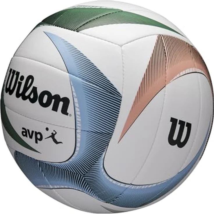 Wilson AVP PXL Volleyball, Thermoplastisches Polyurethan, Innen- und Außenbereich, Weiß/Blau/Grün – Bild 3