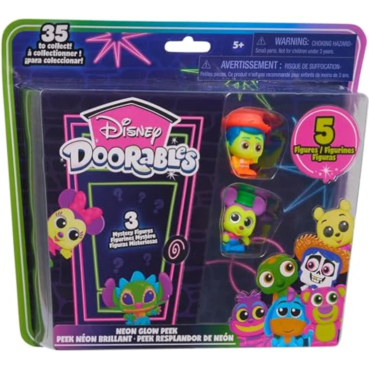 Just Play Disney Doorables Neon Glow Peek, 5 Special Edition 3.8 cm Sammelfiguren, Unboxing Surprise für Kinder ab 5 Jahren – Bild 4