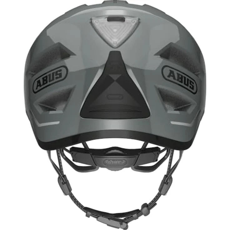 ABUS Stadthelm Pedelec 2.0 - Fahrradhelm mit Rücklicht und Regenhaube - Grau, Größe L (56-62 cm) – Bild 2