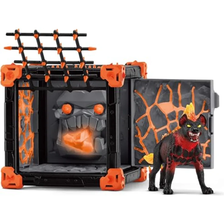 Schleich BattleCave Lavahyäne ELDRADOR, ca. 15 cm großes Actionspielset mit beweglichen Elementen und fesselnden Funktionen – Bild 3