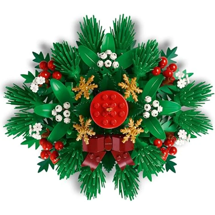 LEGO Iconic 40743 Weihnachtsgesteck Bausatz, festliche Weihnachtsdeko mit roter Kerze und bunten Details, mehrfarbig – Bild 5