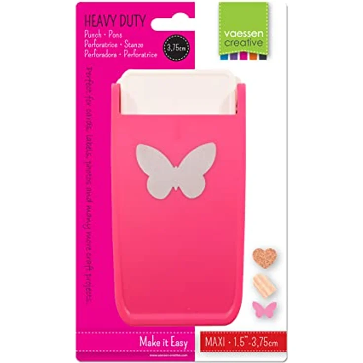 Vaessen Creative Motivstanzer Heavy Duty Schmetterling, 3,75 x 2,6 cm, für dicke Materialien wie PVC und Kork, ideal für Scrapbooking und Journaling – Bild 4