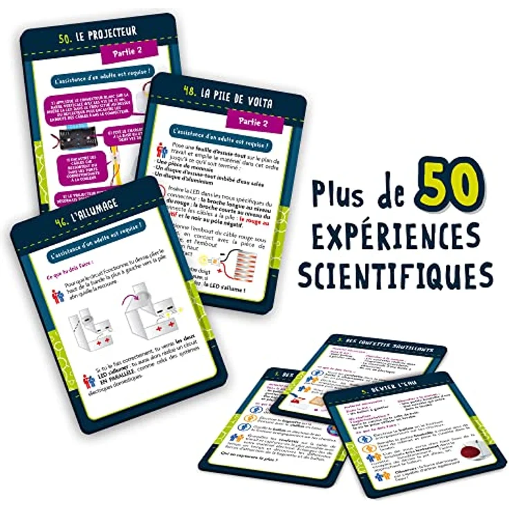 Lisciani I'm A Genius Elektrizität, Wissenschaftliches Kit mit über 50 Experimenten, Lernspiel für Kinder von 7 bis 12 Jahren, inkl. Lupencharm und Experimentiermaterialien – Bild 4