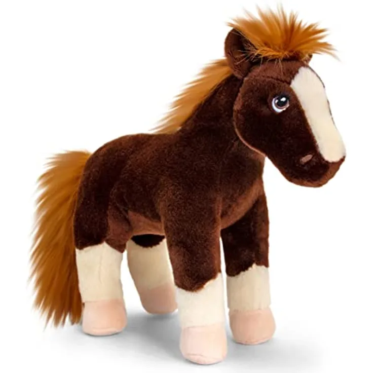 tachi Großes Kuscheltier Fohlen aus Plüsch, Stofftier Pferd braun, Plüschtier Pony 26 cm