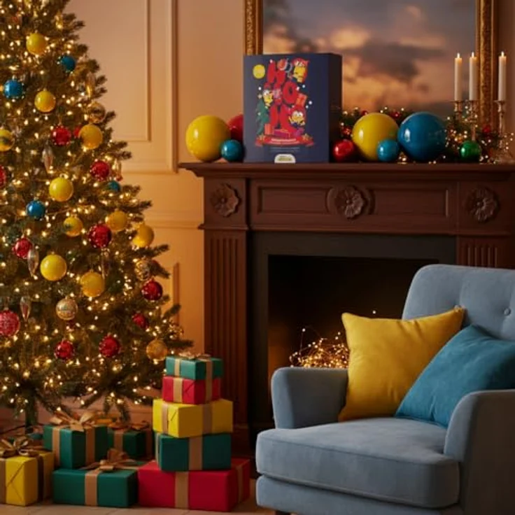 Minions Adventskalender Duftlampe, Keramik mit 24 Wachsblöcken in 12 verschiedenen Düften, H 27 cm – Bild 2